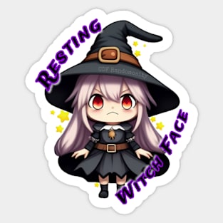 Resting Witch Face Sticker